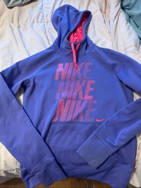 Nike Purple Hoodie with Pink Accents